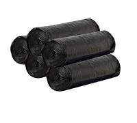 Bolsas de basura pequeñas, 5 litros, 100 unidades, bolsas de basura coloridas para oficina, cocina, baño (45 x 50 cm) (Negro)