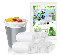 Bolsas de basura pequeñas biodegradables de 5 litros, 120 bolsas de basura transparentes de 1.2 galones, ecológicas, reciclaje, bolsa de basura degradable, compostable, oficina, color blanco