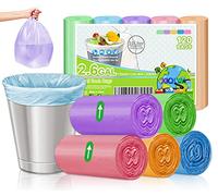 Bolsas de basura pequeñas de 10 litros, bolsas de basura para baño, bolsas de basura para cocina, dormitorio, oficina, coloridas, 120 unidades