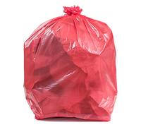 Bolsas de basura rojas, 55-60 galones 100 / caja de 1.5 mil