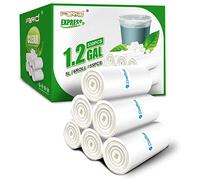 Bolsas de basura transparentes pequeñas FORID de 1.2 galones, pequeñas bolsas de basura de 330 unidades, bolsas de basura para baño, dormitorio, oficina, cubo de basura de 5 litros