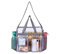 Bolsas de bolso transparentes: bolsa con cremallera, resistente a la lágrima, organizador de bolsillos múltiples | Bolsa cosmética de maquillaje transparente para gimnasios Hoteles Viajando tiendas Da