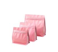Bolsas de café con válvula 50 piezas Bolsa cremallera pie almacenamiento alimentos cocina resellable forro aluminio que bloquea la luz for bolsa sellada(Pink,15.5x16.5x8cm)