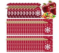 Bolsas De Caramelos De Navidad Con Cordón 50 Piezas Bolsitas Reutilizables | Bolsa De Caramelos Y Aperitivos De Navidad Para Adultos, Familia, Amigos, Niños Y Niñ