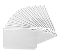 Bolsas de Carpeta de 6 Agujeros de Tamaño A6 Carpetas de Plástico de Cremallera Bolsas Impermeables de Hojas Sueltas de Cremallera de 6 Agujeros para Documentos Cuadernos Tarjetas(15 Paquetes)