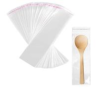 Bolsas de celofán autoadhesivas transparentes, 100 unidades, 5 x 15 cm, cierre adhesivo de 50 µm, pequeñas bolsas de plástico para reloj, horquilla, collar, caramelo, llavero