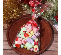 Bolsas de celofán resellables Galletas Bolsas de caramelos de polietileno impresas en forma de corazón para postres Fiestas Dulces Panadería Vela Jabón Dulces de Halloween Fiesta Pequeño buffet Boda o