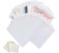 Bolsas de celofán resellables grandes de 13 x 19 pulgadas, 200 unidades, bolsas transparentes autosellantes para productos de embalaje, bolsas de celofán autoadhesivas para ropa, camisetas, pantalones