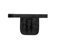 Bolsas de cinturón de herramientas de jardinería, tela de poliéster 600D, bolsa de limpieza multibolsillos para el hogar, jardín y granja, color negro, 21,5 x 23 cm