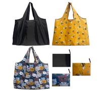 Bolsas De Compras De Dibujos Animados De 3 Piezas, Lindas Bolsas De Compras, Bolsas De Compras De Gran Capacidad, Bolsas De Almacenamiento Plegables, Bolsas De Compras Portátiles