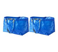 bolsas de compras Frakta de Ikea de 10 galones, color azul, multiusos, de material duradero.