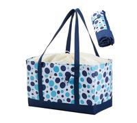 Bolsas de compras para alimentos - Aislamiento y resistente al agua con asas reforzadas, bolsas de compras isotérmicas con asas - para casa cocina al aire libre camping picnic Marc, azul, Se