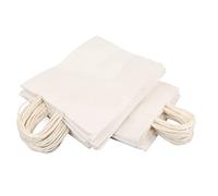 Bolsas de Compras Pequeñas Kraft, 50 Piezas Bolsas de Papel Kraft Multipropósito Easy Pack con Asas para Mercancías (330x260*120mm)