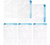 Bolsas de compresión enrollables de viaje, 3 bolsas de almacenamiento al vacío reutilizables que ahorran un 80% de espacio para un embalaje eficiente de viaje (3 x XL (50 x 70 cm)