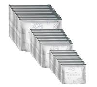 Bolsas de congelación con cremallera, 30 unidades, reutilizables, con cierre de papel de aluminio, bolsas con cremallera con etiqueta y cremallera, adecuadas para guardar verduras, mariscos, carnes