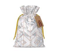 Bolsas de cordón con diseño de mármol de oro rosa para regalos, bolsas de regalo de tela reutilizables, para regalos de vacaciones y fiestas