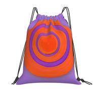 Bolsas de cordón con estampado de círculo naranja - Mochilas deportivas y de gimnasio, perfectas para baloncesto, yoga, viajes y mucho más