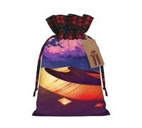 Bolsas de cordón con estampado de desierto morado, bolsas de regalo de tela para joyas, bolsas de regalo y recuerdos de fiesta