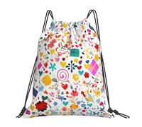 Bolsas de cordón con estampado de fondo de feliz cumpleaños, mochilas deportivas y de gimnasio, perfectas para baloncesto, yoga, viajes y mucho más