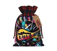 Bolsas de cordón con estampado de graffiti de música, bolsas de regalo de Navidad, bolsas de regalo de Navidad, bolsa de recuerdo de fiesta