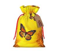 Bolsas de cordón con estampado de mariposas y flores amarillas, bolsas de aperitivos, bolsas de almacenamiento para envolver regalos, decoraciones de fiesta