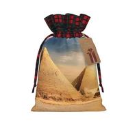 Bolsas de cordón con estampado de pirámide egipcia en el desierto, bolsa de bocadillos de caramelos, bolsas reutilizables para envolver y almacenar, S