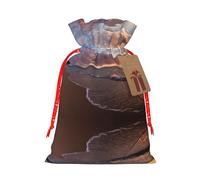Bolsas de cordón con estampado de puesta de sol de playa, bolsas de aperitivos, bolsas de almacenamiento para envolver regalos, decoraciones de fiesta