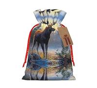 Bolsas de cordón de caramelo, bolsas de envoltura de Navidad, bolsas de golosinas de Navidad, bolsa de recuerdo de fiesta de Navidad, bolsa de otoño de alce y ciervo
