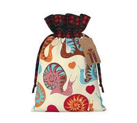 Bolsas de cordón de celosía, bolsas de regalo de Navidad, bolsas de regalo de Navidad, bolsa de recuerdo de fiesta de Navidad, bonito caracol