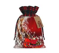 Bolsas de cordón de celosía, bolsas de regalo de Navidad, bolsas de regalo de Navidad, bolsas de recuerdos de fiesta de Navidad, magia de Navidad