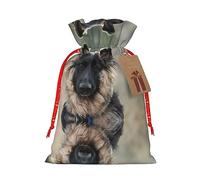 Bolsas de cordón para caramelos, bolsas de envoltura de Navidad, bolsas de golosinas de Navidad, bolsa de recuerdo de fiesta de Navidad, pastor alemán de animales