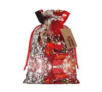 Bolsas de cordón para caramelos, bolsas de envoltura de Navidad, bolsas de golosinas de Navidad, bolsa de recuerdo de fiesta de Navidad, magia de Navidad