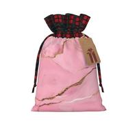 Bolsas de cordón reutilizables y versátiles con estampado de mármol rosa, regalos de fiesta, aniversarios familiares