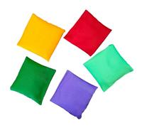 Bolsas de Cornhole, 5 PCS Cornhole Bolsas de Frijol Cornhole Bean Bag Set, Bolsa Lestada para Juego de Lanzamiento de Bolsas, Bean Bags Toss Legged Race para Niños Adultos, 7x7CM