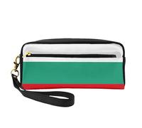 Bolsas de cosméticos con bandera búlgara para mujer, neceser de viaje, organizador de accesorios, bolsa con cremallera, idea de regalo, Black, Talla única, Neceser de maquillaje