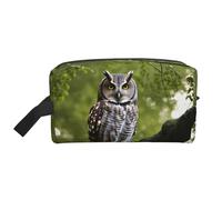 Bolsas de cosméticos con diseño de búho y ramas de árbol para mujer, bolsa de maquillaje pequeña para bolso, bolsa de maquillaje de viaje con cremallera, Ramas de árbol de búhos, Talla única