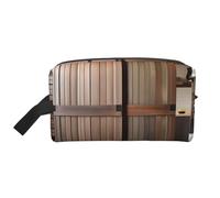 Bolsas de cosméticos con diseño floral de puerta de granero verde azulado para mujer, bolsa de maquillaje pequeña para bolso, bolsa de maquillaje de viaje con cremallera, Puerta de granero verde