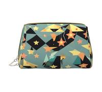 Bolsas de cosméticos con estampado de corazón azul bebé, bolsa de maquillaje pequeña para bolso, bolsa de cosméticos, bolsa de aseo para mujer, viaje, Atomic Stars - Patrón retro, Talla única