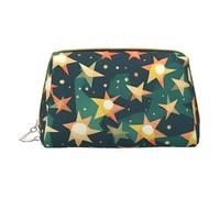 Bolsas de cosméticos con estampado de corazón azul bebé, bolsa de maquillaje pequeña para bolso, bolsa de cosméticos, bolsa de aseo para mujer, viaje, Atomic Stars - Estampado retro, Talla única