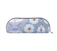 Bolsas de cosméticos con estampado de estrellas oscuras para mujer, bolsa de maquillaje, bolsa de almacenamiento de viaje, neceser de aseo, Azul margarita., One Size