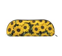 Bolsas de cosméticos con estampado de estrellas oscuras para mujer, bolsa de maquillaje, bolsa de almacenamiento de viaje, neceser de aseo, lindo girasol, Talla única