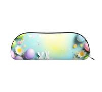 Bolsas de cosméticos con estampado de fresas para mujer, bolsa de maquillaje, bolsa de almacenamiento de viaje, neceser de aseo y estuche para lápices, Primavera Feliz Pascua, One Size