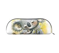 Bolsas de cosméticos con estampado de gnomos divertidos de Navidad para mujer, bolsa de maquillaje, bolsa de almacenamiento de viaje, neceser de aseo y estuche para lápices, Lindo koala mamá y bebé,