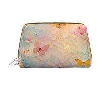 Bolsas de cosméticos con estampado de mariposa, bolsa de maquillaje de cuero pequeña para bolso, bolsa de cosméticos, bolsa de aseo para mujer de viaje, mariposa, tamaño único, mariposa, One Size