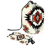 Bolsas de cosméticos de viaje, bolsa de maquillaje, bolsa de maquillaje Art Native American Filigrana para mujeres, estuche plegable portátil, multifuncional, organizador redondo, Art Native American