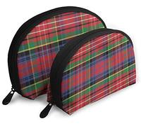 Bolsas de cosméticos de viaje con diseño tradicional escocés de Caledonia para mujer, impermeables, 2 piezas, bolsa de maquillaje, organizador de cosméticos y artículos de tocador, bolsa de viaje po