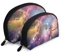 Bolsas de cosméticos de viaje I Kinda Hate Myself Cat Galaxy para mujer, impermeables, 2 piezas, bolsa de maquillaje, organizador de cosméticos y artículos de tocador, bolsa de viaje portátil para n