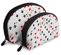 Bolsas de cosméticos de viaje para mujer con diseño de naipes en el caos, impermeables, 2 piezas, bolsa de maquillaje, bolsa organizadora de cosméticos y artículos de tocador, bolsa de viaje portáti