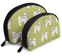 Bolsas de cosméticos de viaje para perros Shih Tzu para mujer, impermeables, 2 piezas, bolsa de embrague para maquillaje, bolsa organizadora de cosméticos y artículos de tocador, bolsa de viaje port