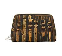 Bolsas de cosméticos impresas de camuflaje digital, bolsa de maquillaje de cuero pequeña para billetera, bolsa de cosméticos, bolsa de aseo para mujer viaje, Jeroglíficos egipcios antiguos, One size